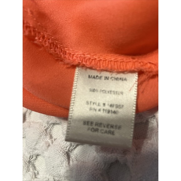 Double Zero Womens Size Large Neon Medium Sleeveless Crop Top Scalloped‎ - Picture 6 of 6